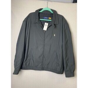 Polo Ralph Lauren Jacket Mens 2XB Black Water Repellent Windbreaker NWT